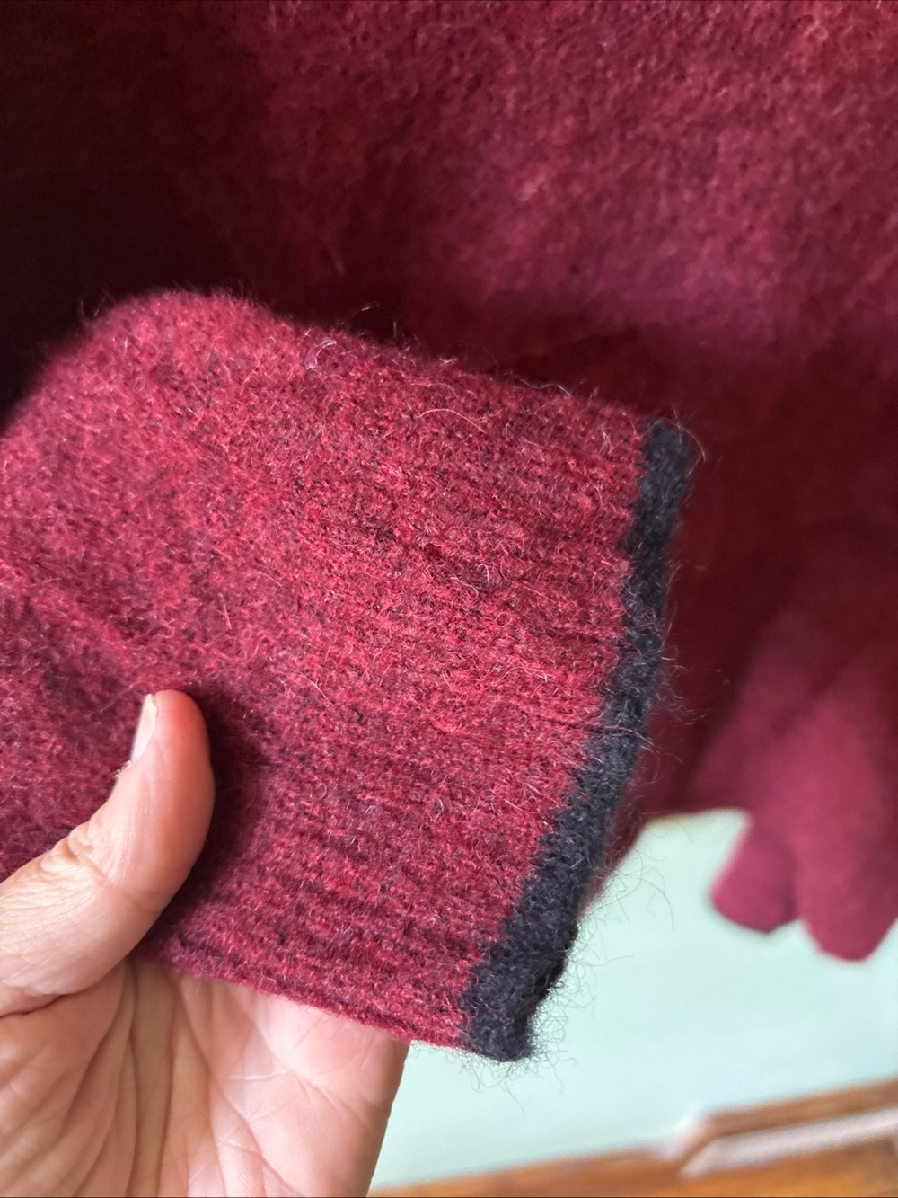 BRORA Women's Burgundy Alpaca /merino Wool Sweater Jumper 12-14 (M-L) - Picture 2 of 5